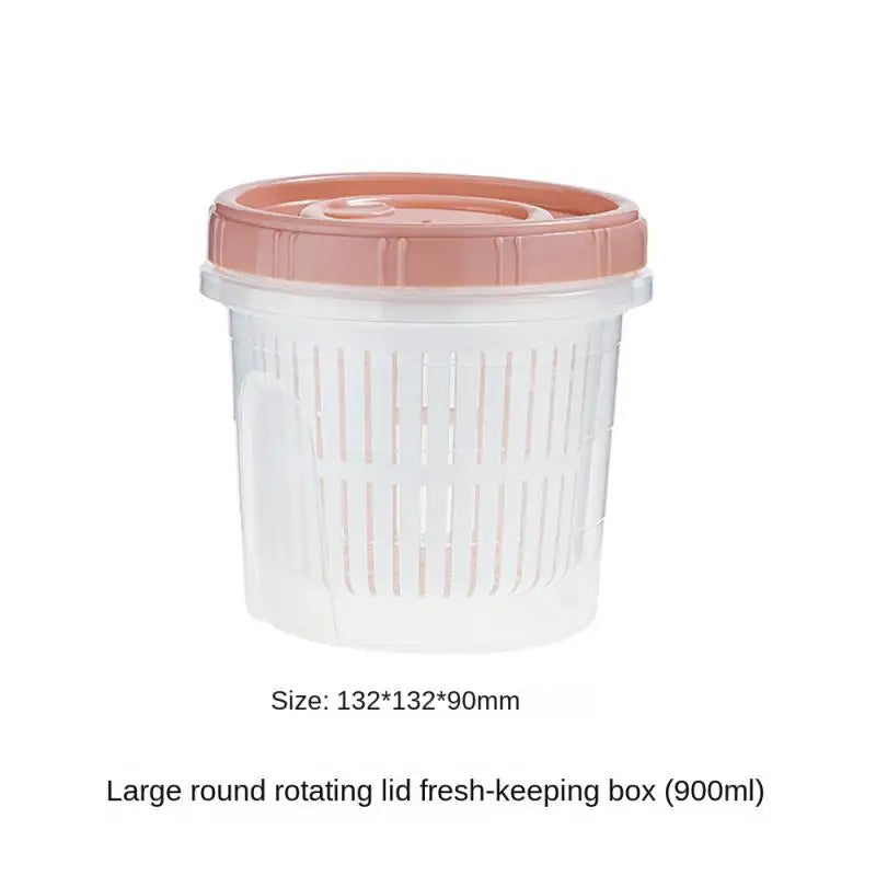 Boîte de Rangement Frigo Hermétique 700ml avec Grille Égouttoir