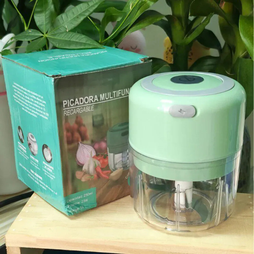 Mini Hachoir Électrique Rechargeable USB 250 ml — Ail, Oignon, Herbes hachoir electrique