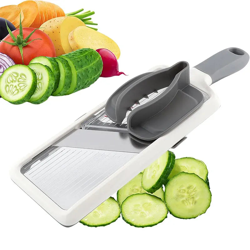 Mandoline avec Lame en Acier Inoxydable Ajustable pour Légumes et Fromage Mandoline