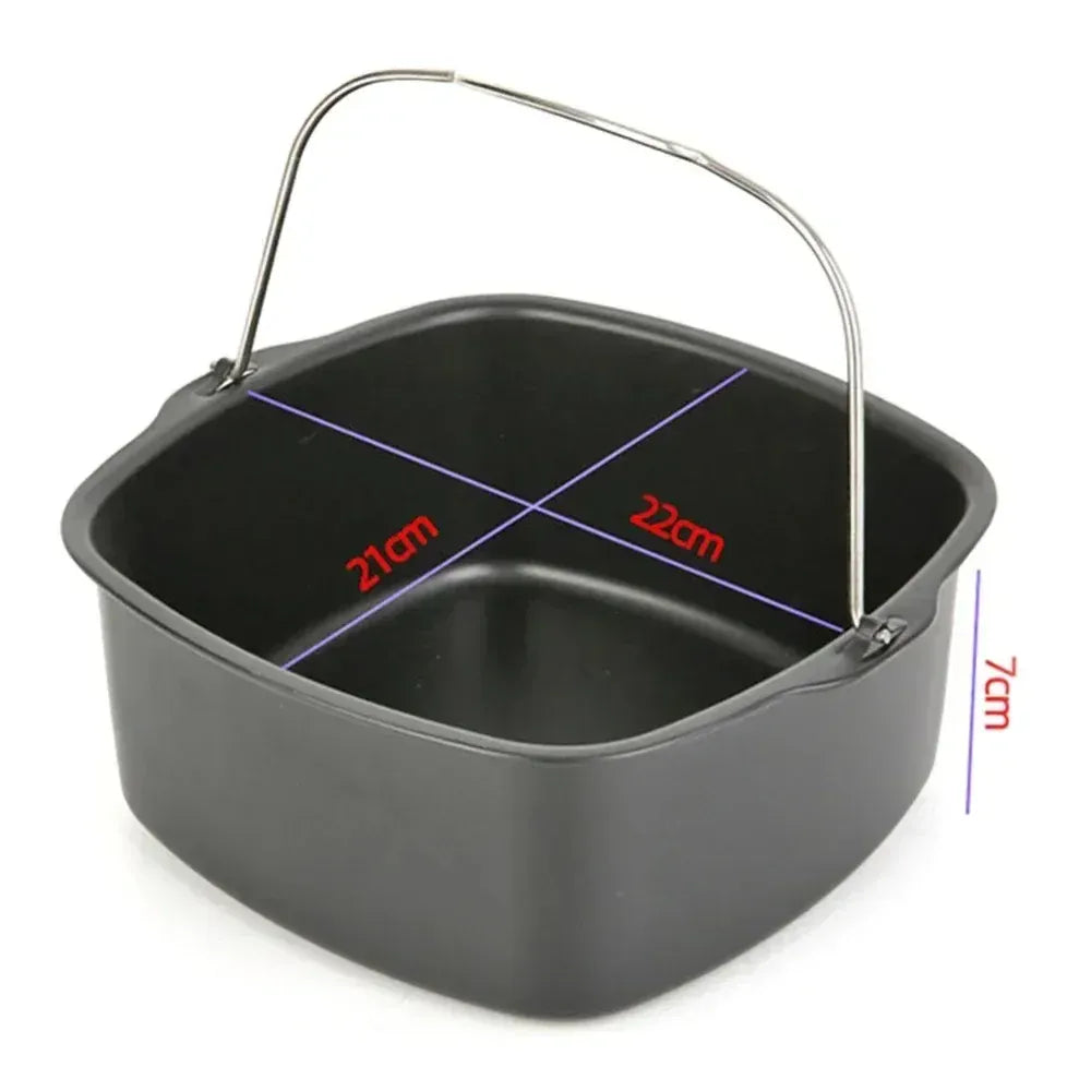 Moule Antiadhésif Carré pour Friteuse Air Fryer - 20 cm Air Fryer