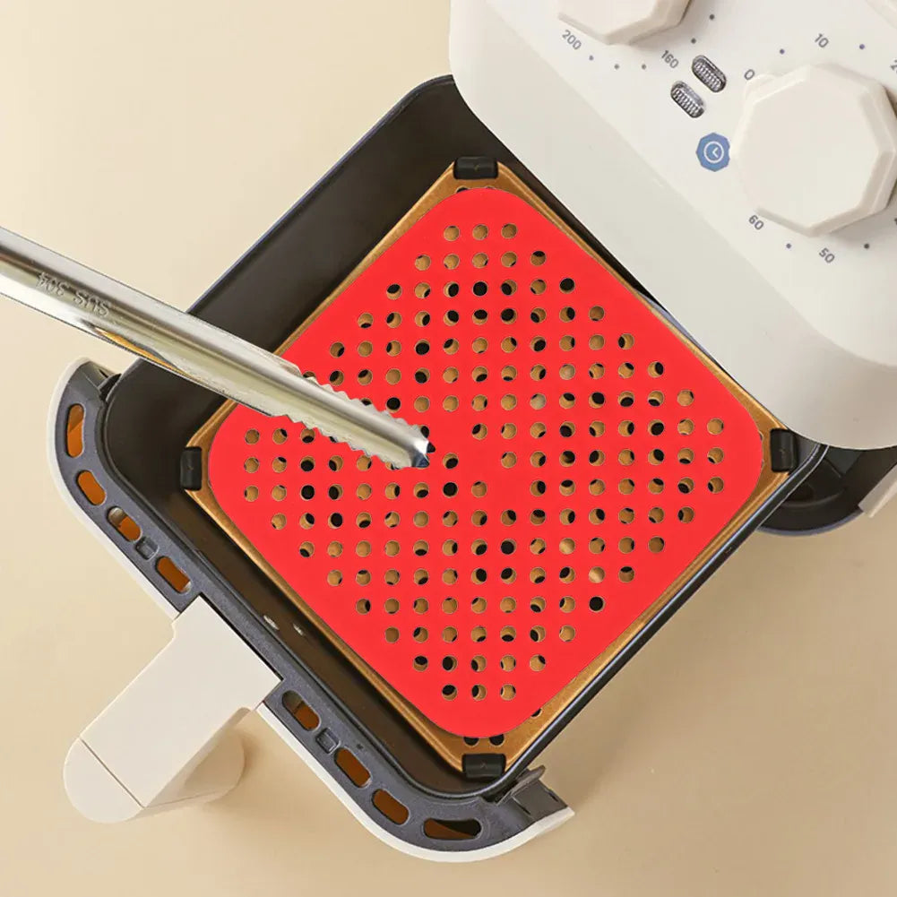 Moule Silicone Air Fryer Réutilisable - Lot de 2 Pièces Rondes Air Fryer