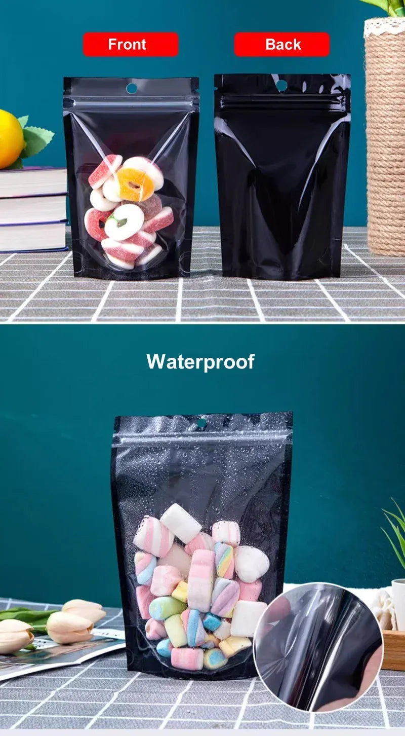 Sachets Kraft Réutilisables Lot de 100 pièces Transparent 20x30cm