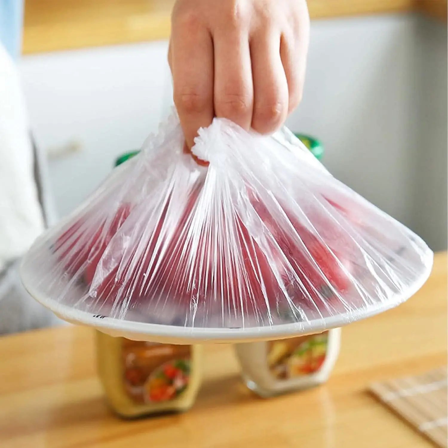 Film Alimentaire Élastique Jetable - Lot de 600 Pièces 14-35 cm