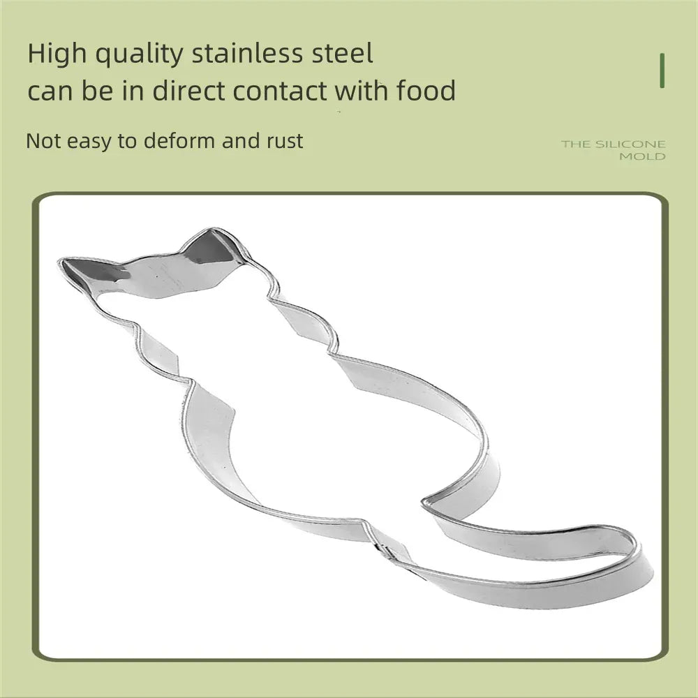 Emporte-pièces en inox 9 pièces - Formes de chats pour biscuits emportepieces