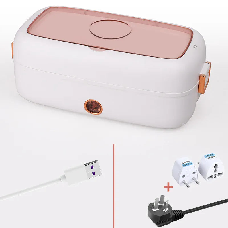 Lunch Box Chauffante Électrique 800 ml — Cuve Inox, 70 °C, USB et Secteur 220 V lunchboxchauf