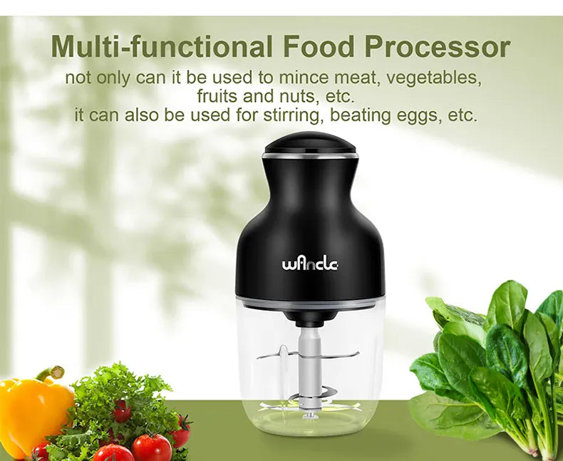 Hachoir Électrique 350W 0,6L — Viande, Légumes, Fruits — One-Touch hachoir electrique