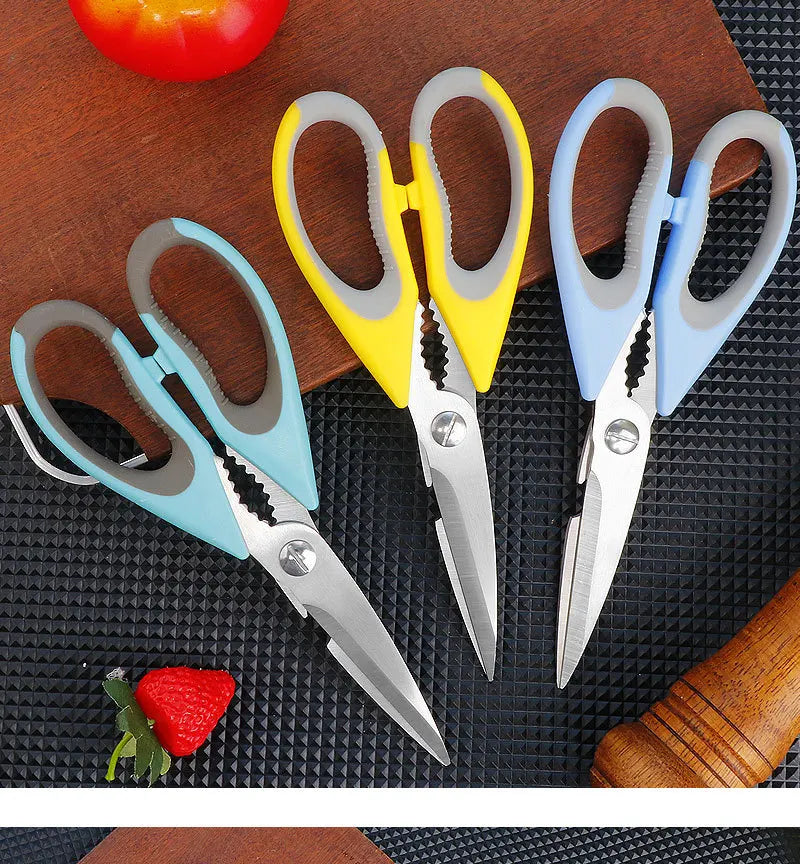 Ciseaux de cuisine multifonctions en acier | Découpe viande et légumes ciseaux