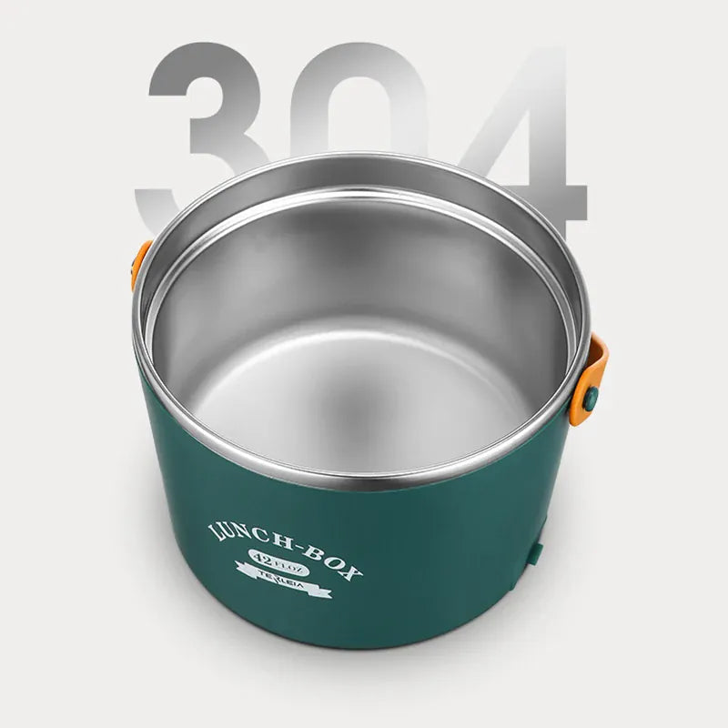LunchBox Chauffante Électrique Acier Inoxydable 304 — 1,2 L / 48 W / 12 V-220 V lunchboxchauf