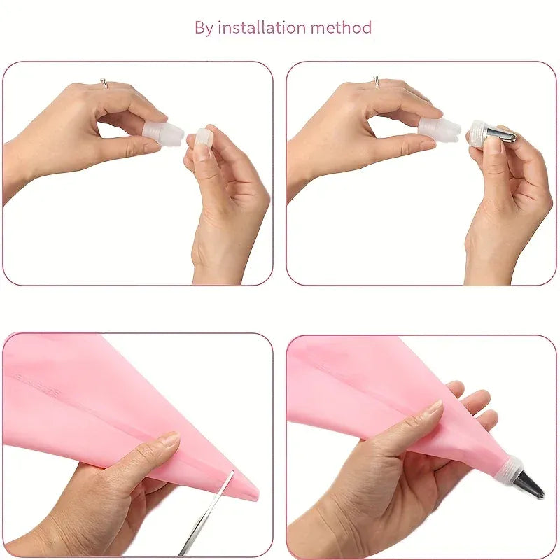 Kit de Décoration de Gâteaux 128PCS avec Douilles et Poches à Douille douillepoche