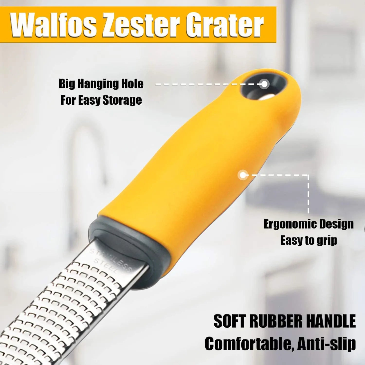 Zesteur en Acier Inoxydable avec Brosse Antidérapante - Précision Râpe zesteur