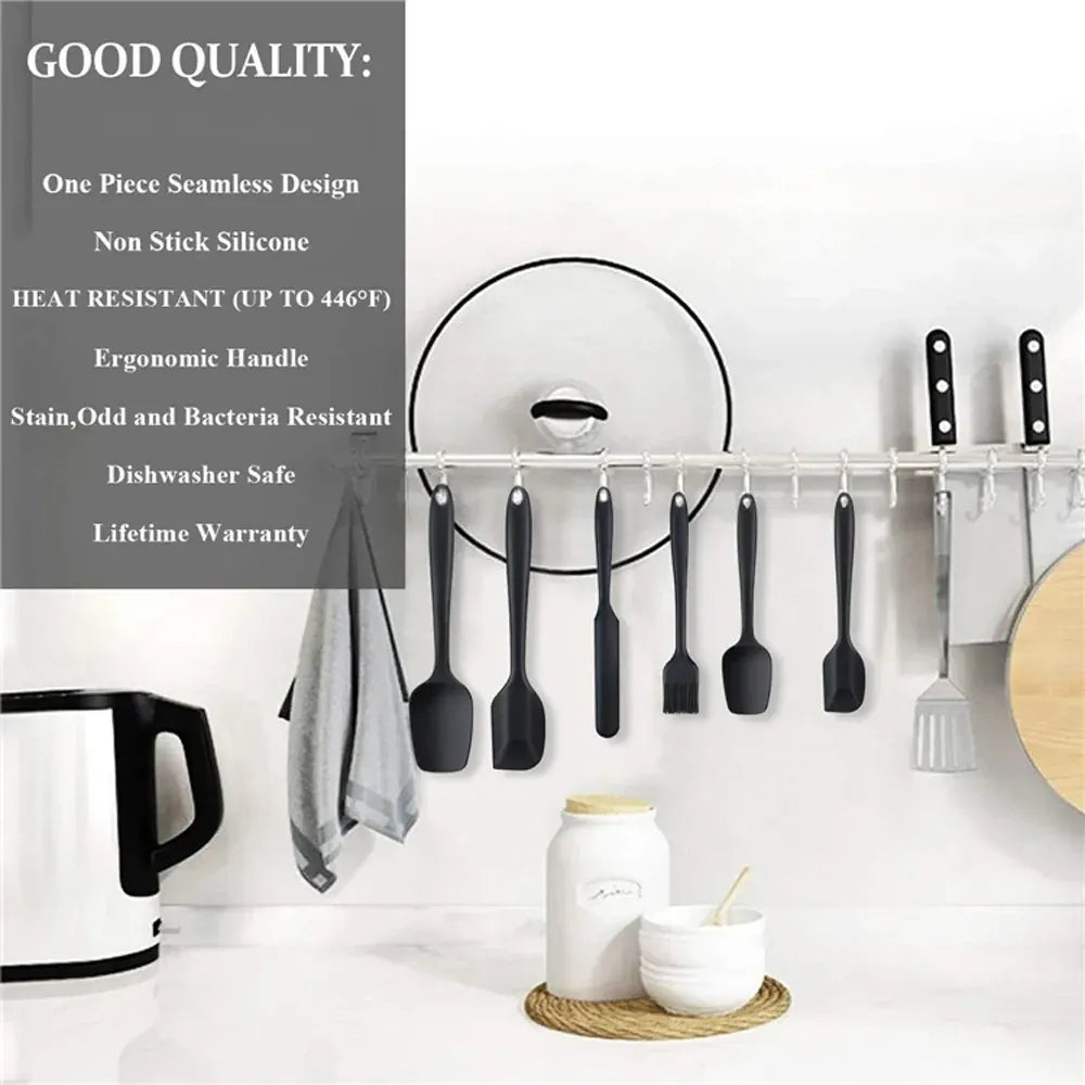 Set Spatules Silicone 6 Pieces | Résistantes à la Chaleur et Antiadhésives spatule en silicone