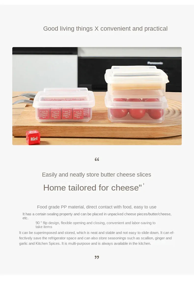 Boîte de Rangement Frigo Hermétique pour Fromage 350ml