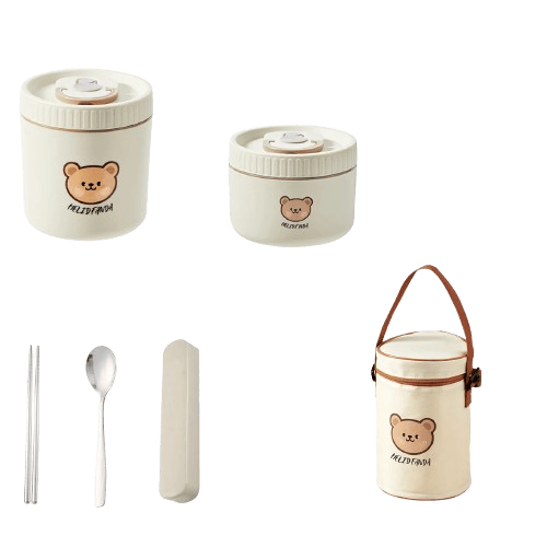 Lunchbox cylindrique isotherme 1,4 litre pour enfants lunchbox
