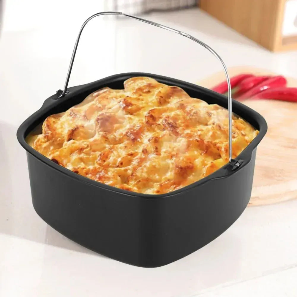 Moule Antiadhésif Carré pour Friteuse Air Fryer - 20 cm Air Fryer