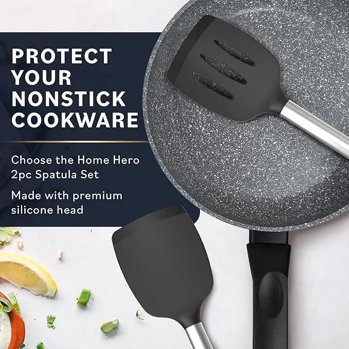 Set Spatules Silicone 1/2 pièces Résistantes à la Chaleur pour Cuisine spatule en silicone