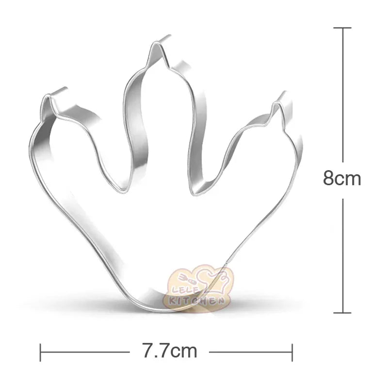 Emporte-pièces dinosaures en acier inoxydable - 10 pièces pour pâtisserie emportepieces