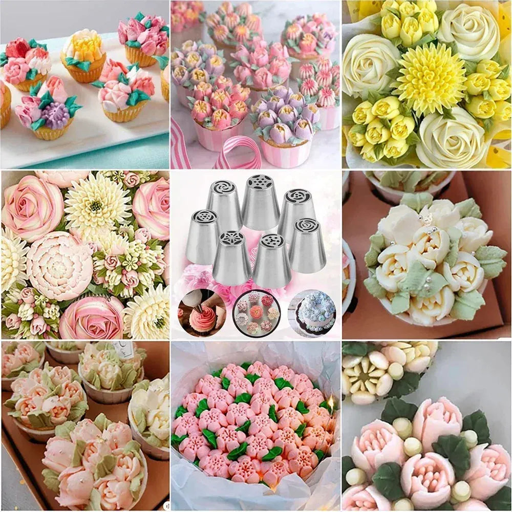 Set de 27 Douilles à Pâtisserie en Acier Inoxydable pour Décoration de Gâteaux douillepoche