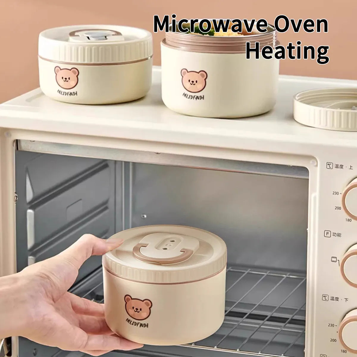 Ensemble de 2 Lunchbox cylindriques isothermes pour enfants (1 litre) Lunchbox