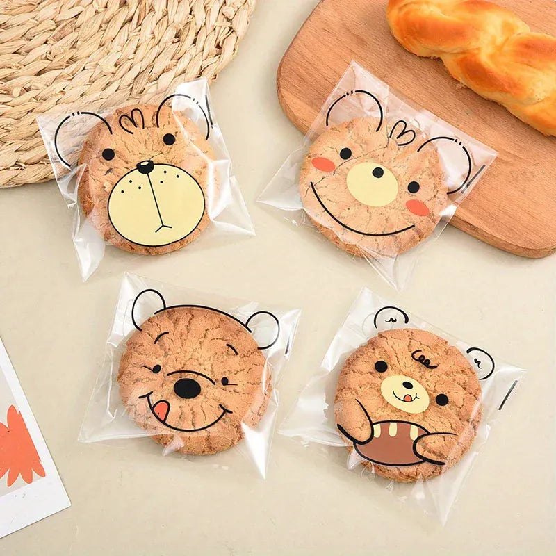 Sachets OPP Auto-adhésifs Animaux - Lot de 100 pièces 10x15 cm
