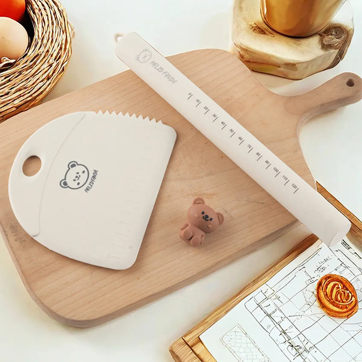 Rouleau à pâtisserie en silicone anti-adhérent avec noyau en acier inoxydable - Outil de cuisson multifonctionnel rouleaupatisserie