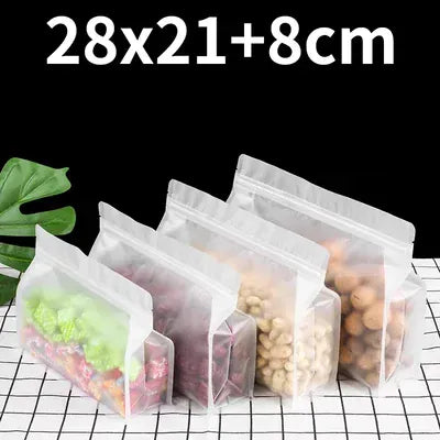 Sachets Zip Alimentaires Transparent Hermétiques - Lot de 50 pièces