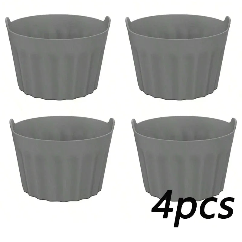 Moule Silicone Réutilisable Air Fryer Lot de 12 Ronds Antiadhésifs Air Fryer