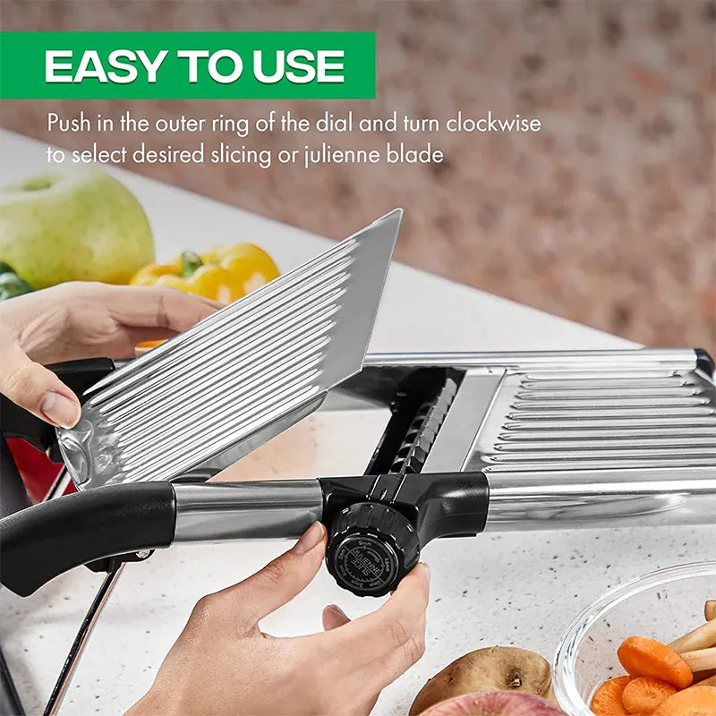Mandoline Réglable en Acier Inoxydable | Tranche Légumes 6 Lames Mandoline