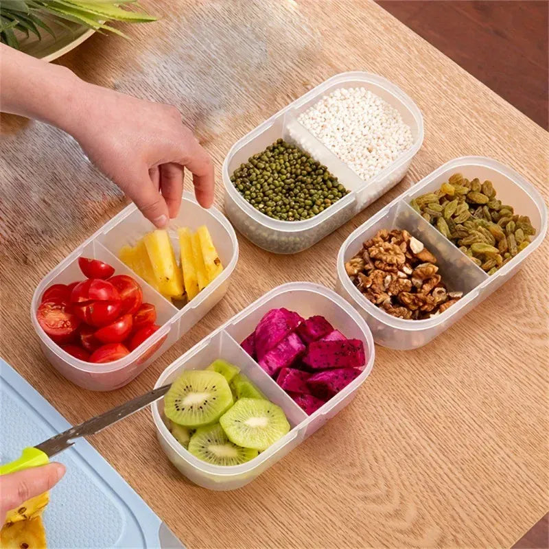 Bac de Rangement Hermétique pour Fruits et Légumes 1,5L à Double Ouverture