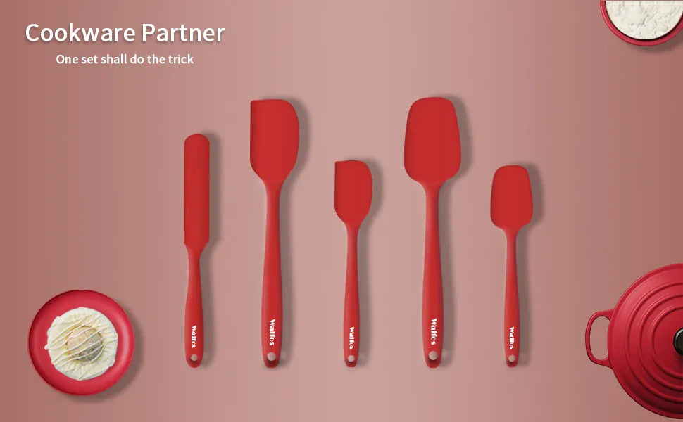 Set Spatules Silicone 5 pièces Résistantes à la Chaleur Pâtisserie spatule en silicone