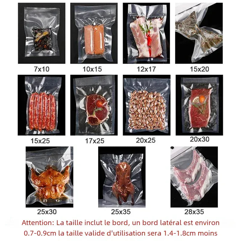 Sacs Sous Vide Alimentaire BPA-Free - Lot de 100 Unités sv