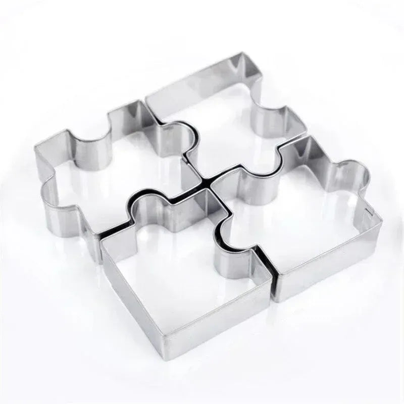 Emporte-pièces Puzzle en Acier Inoxydable - Set de 4 Pièces pour Biscuits emportepieces
