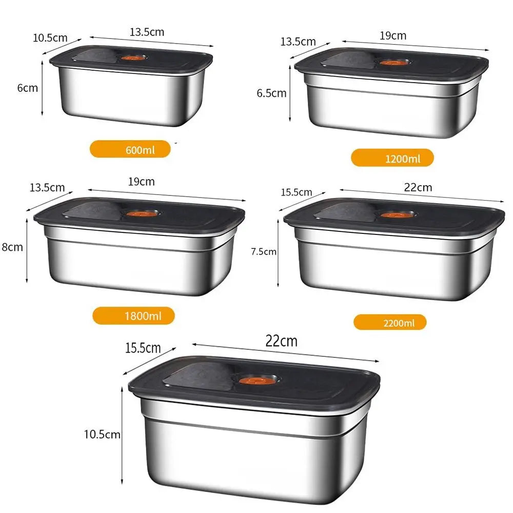 Boîte Hermétique Inox 3200ml Anti-fuite Compatible Micro-ondes Boîtes Hermétiques