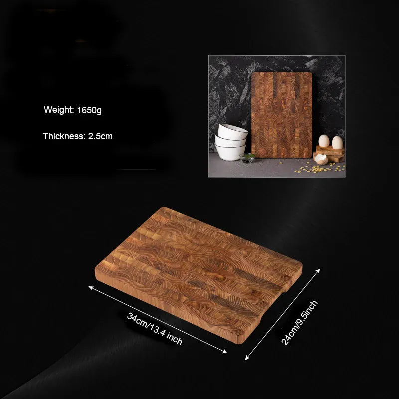 Planche à Découper en Bois de Teck Massif – 2 Tailles (34×22 cm ou 42×30 cm) planche a decouper en bois