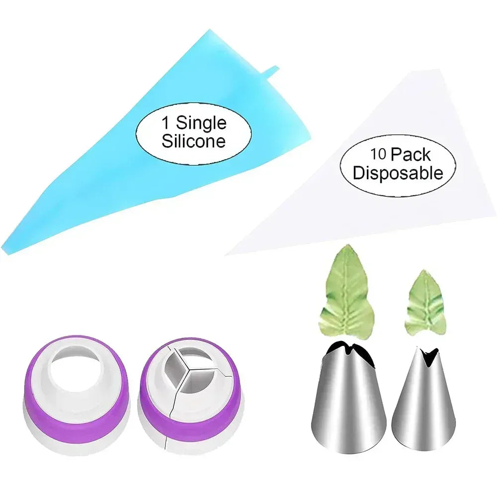 Set de 27 Douilles à Pâtisserie en Acier Inoxydable pour Décoration de Gâteaux douillepoche