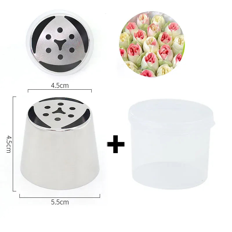 Douilles à Pâtisserie en Acier Inoxydable pour Fleurs 3D - 8 Pièces douillepoche