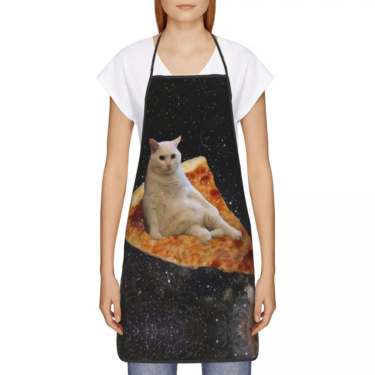 Tablier cuisine chat espace meme original - Oxford - chefs cuisiniers tablier