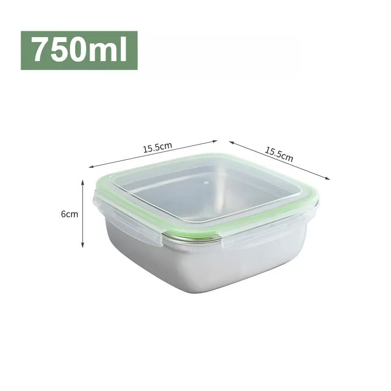 Boîtes Hermétiques en Inox - 400 à 1200ml - Lots de 1 à 3 Boîtes Hermétiques