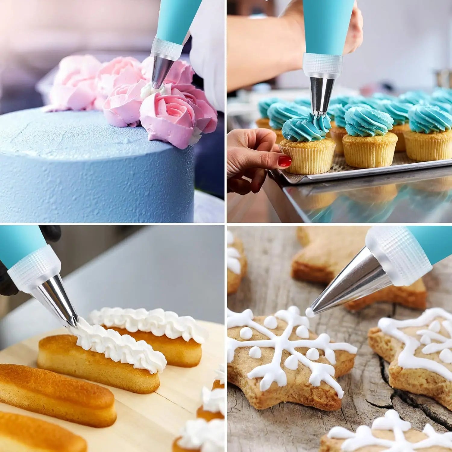 Kit de Décoration de Gâteaux 76 Pièces avec Douilles et Accessoires en Acier Inoxydable douillepoche