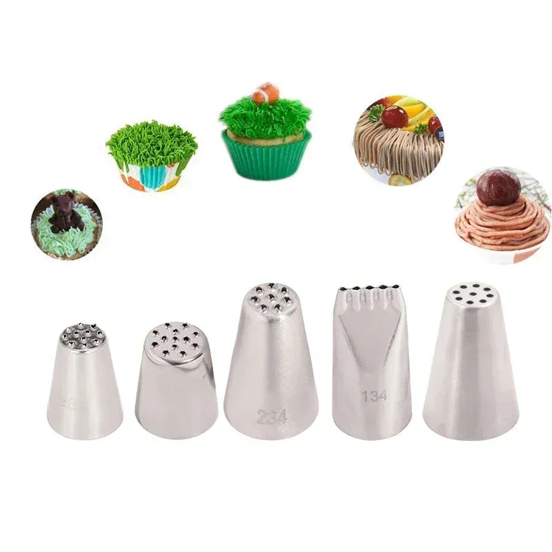 Douilles de pâtisserie en acier inoxydable - Set de 15 pièces pour décoration de gâteaux et cupcakes douillepoche