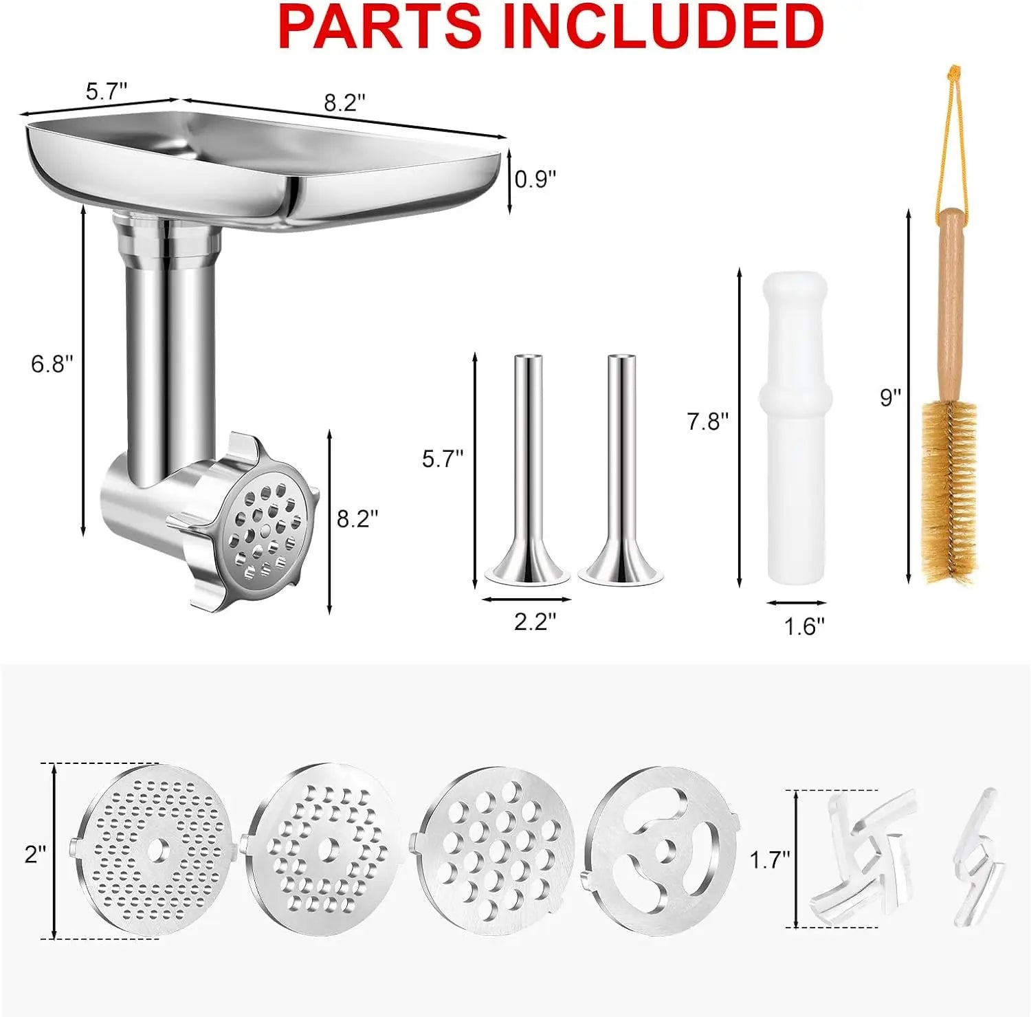 Kit Accessoires Hachoir pour Robots KitchenAid et Cuisinart SM-50 KitchenAid