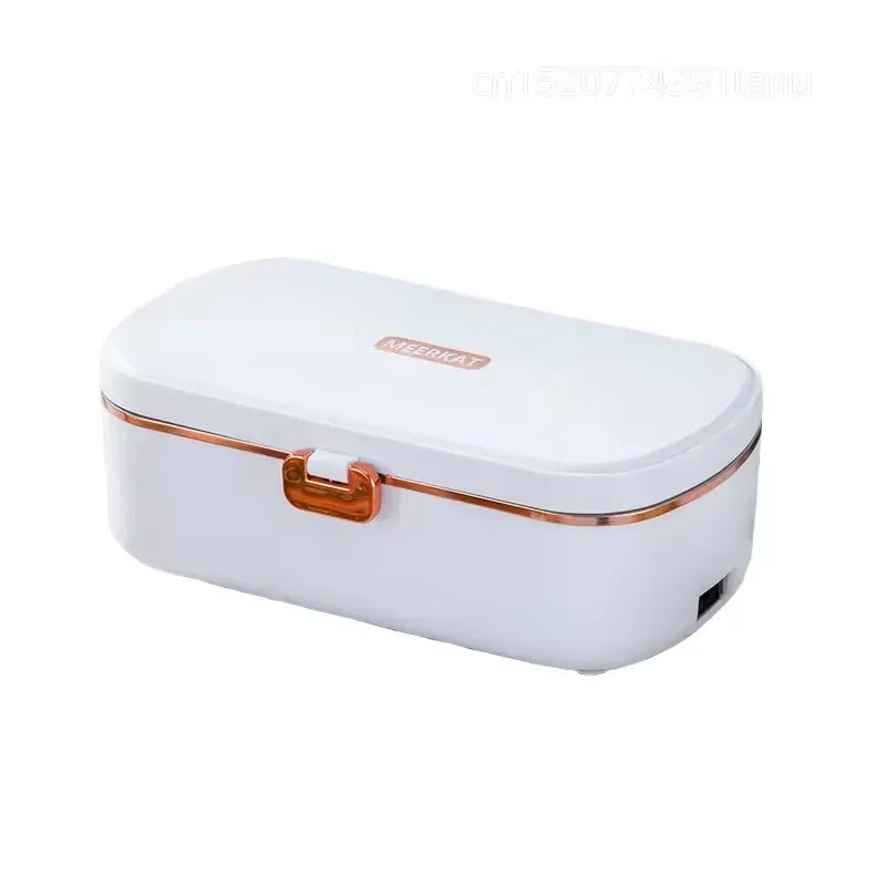 Lunch Box Chauffante Inox 304 Sans Eau 900 ml Bleue — Chauffage Sec 36 W lunchboxchauf