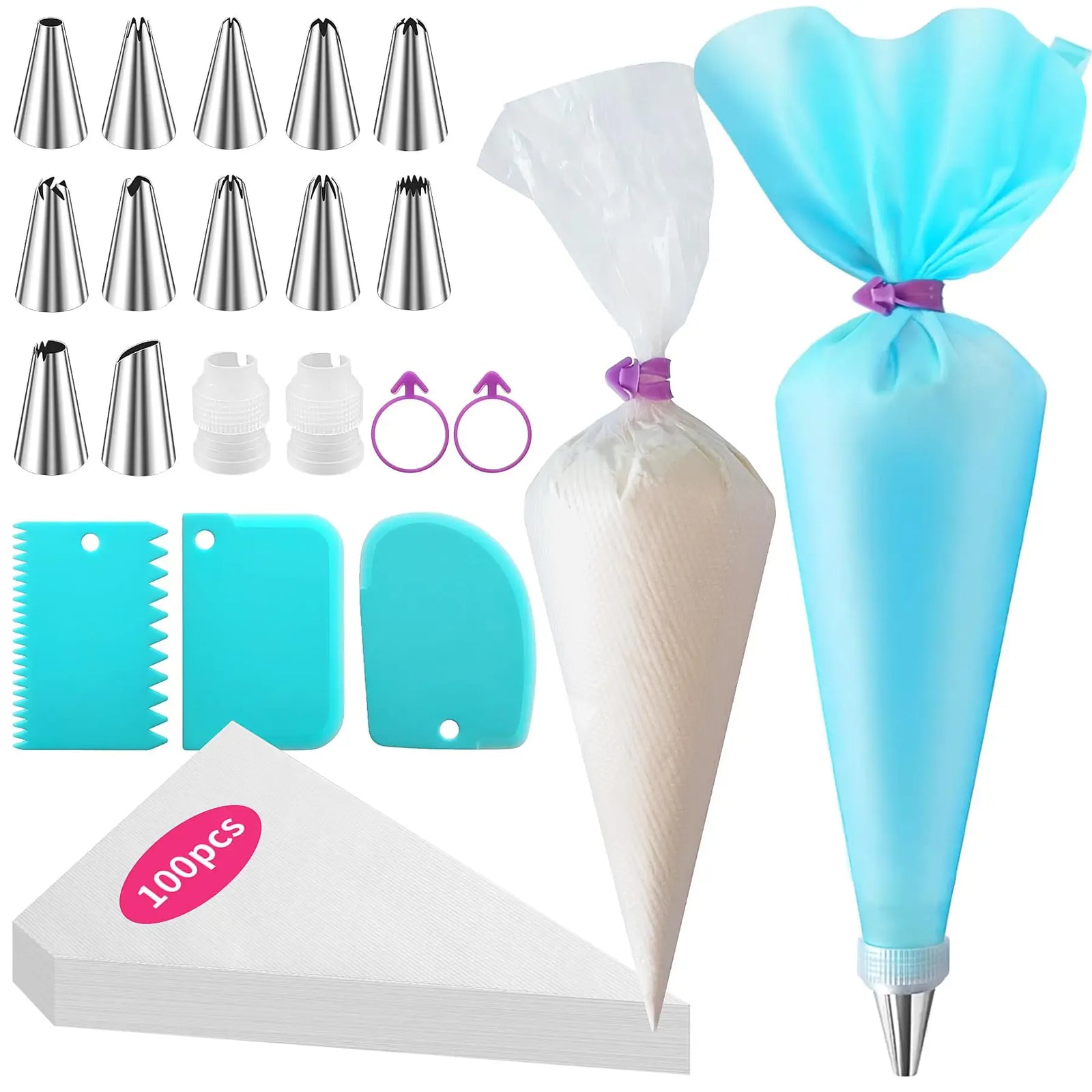 Poches à Douilles et Accessoires - Kit de 120 Pièces pour Pâtisserie douillepoche