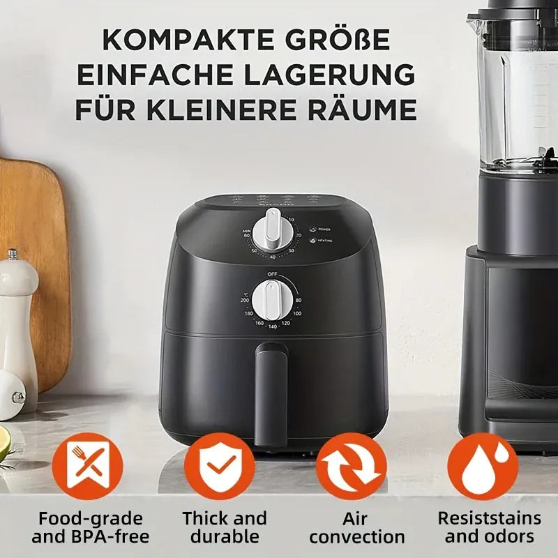 Moule Silicone Air Fryer Réutilisable Carré 20cm - Lot de 2 Pièces Air Fryer