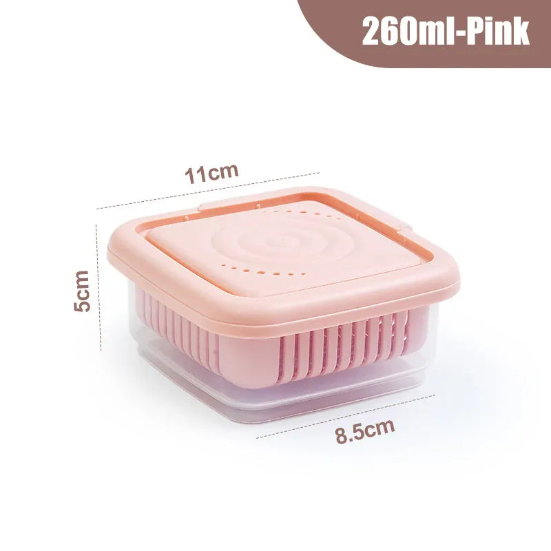 Bac de Rangement Frigo 2 Étages | Conteneurs Hermétiques pour Légumes