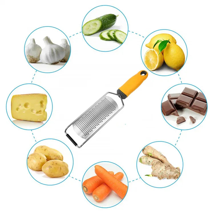 Râpe à Agrumes Inox avec Étui de Protection | Multifonctionnelle zesteur