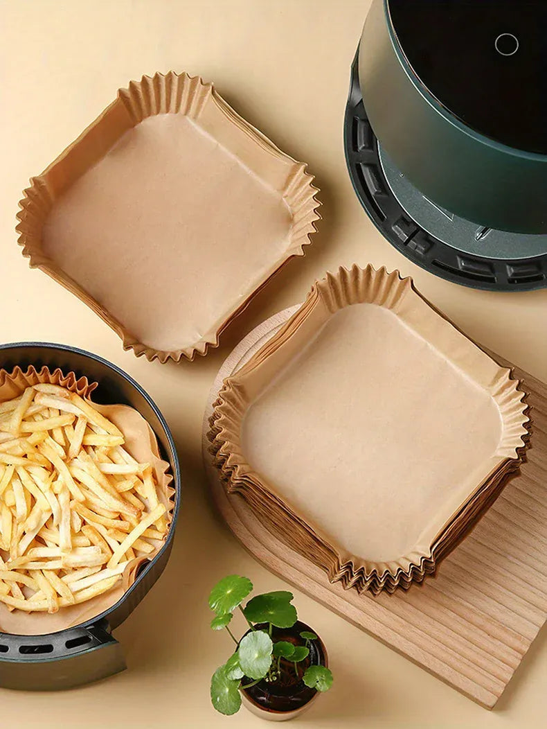 Papier Cuisson Air Fryer Jetable Lot de 50 Antiadhésif 20 cm Air Fryer