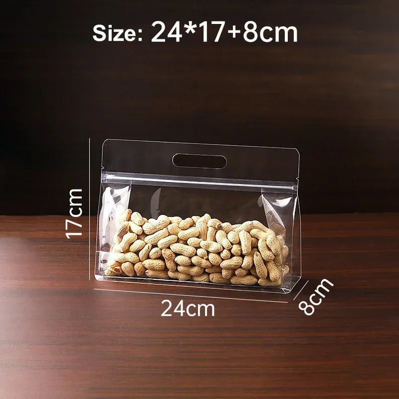 Sachets Zip Alimentaires Transparent - Lot de 50 Pièces avec Zip