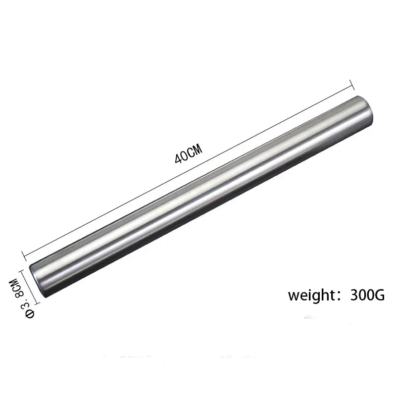 Rouleau à pâtisserie en acier inoxydable de 40 cm - Résistant et facile à nettoyer rouleaupatisserie