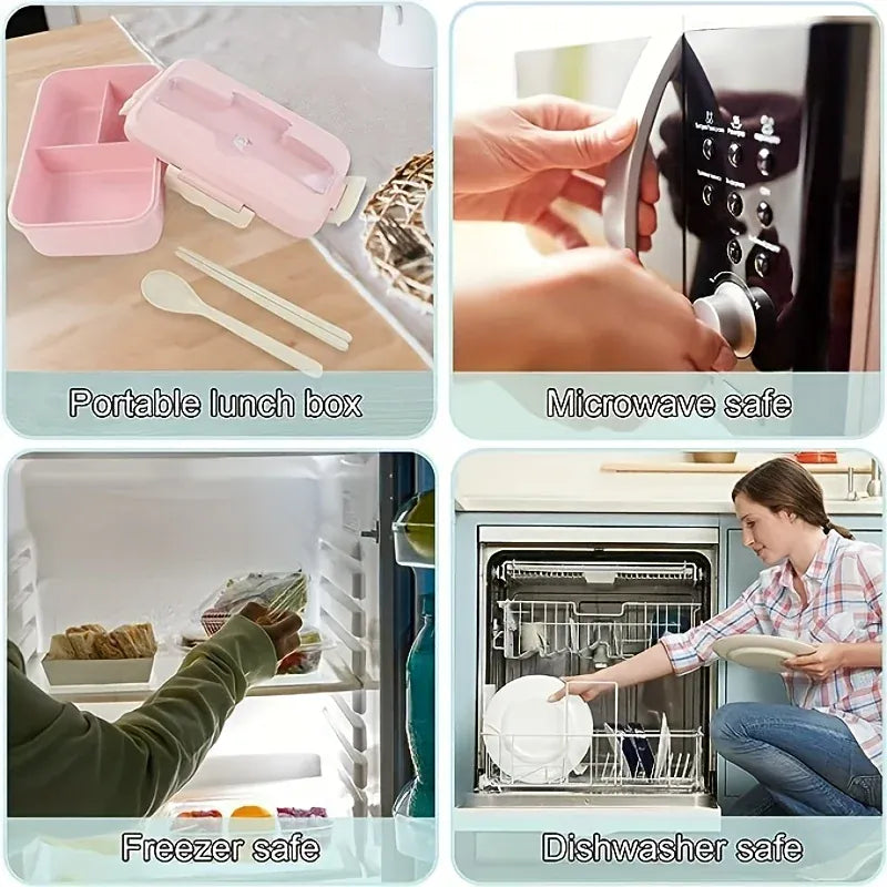 Bento Box Isotherme 2 Compartiments - Contenant Scellé Portable lunchbox