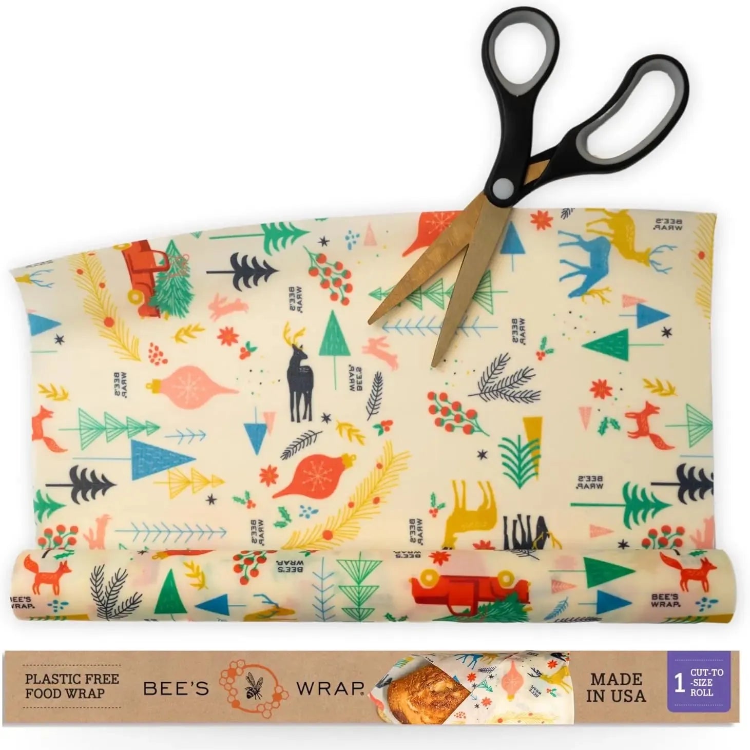 Film Alimentaire Réutilisable en Cire d'Abeille - Rouleau 52"x14" far
